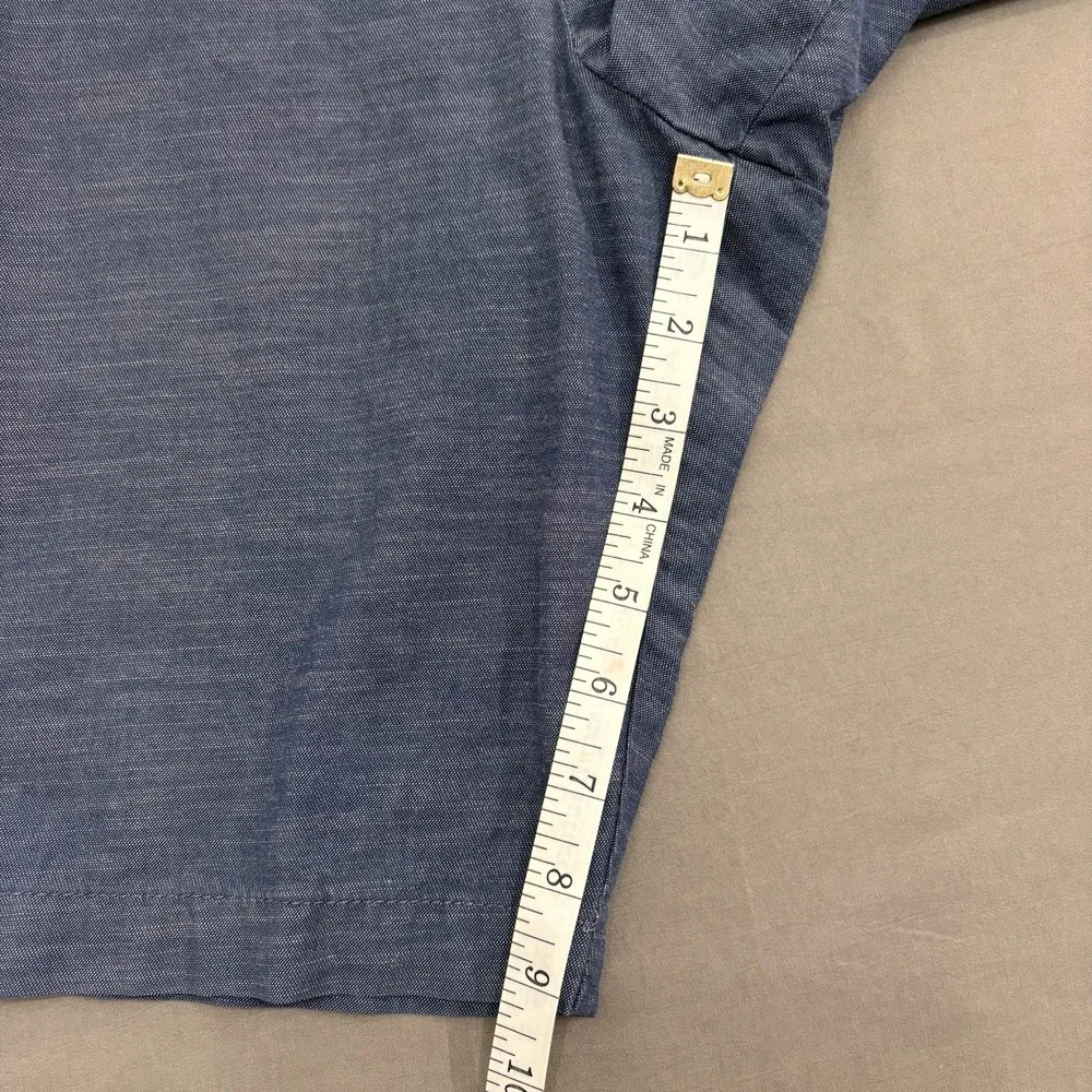 Banana Republic Aiden Short  Men's Chino Chambray Blue Heather Preppy Size 35
